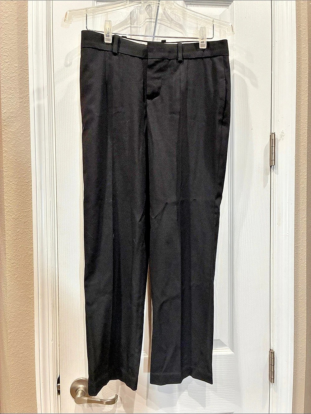 Chloé Wool Straight-Leg Trousers in Black Size 36 Like New